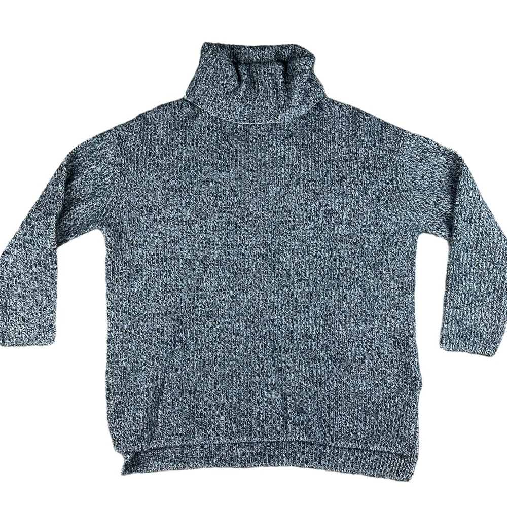 Nordstrom Signature 100% Cashmere Tunic Turtleneck Sweater 3/4 Length Sleeve